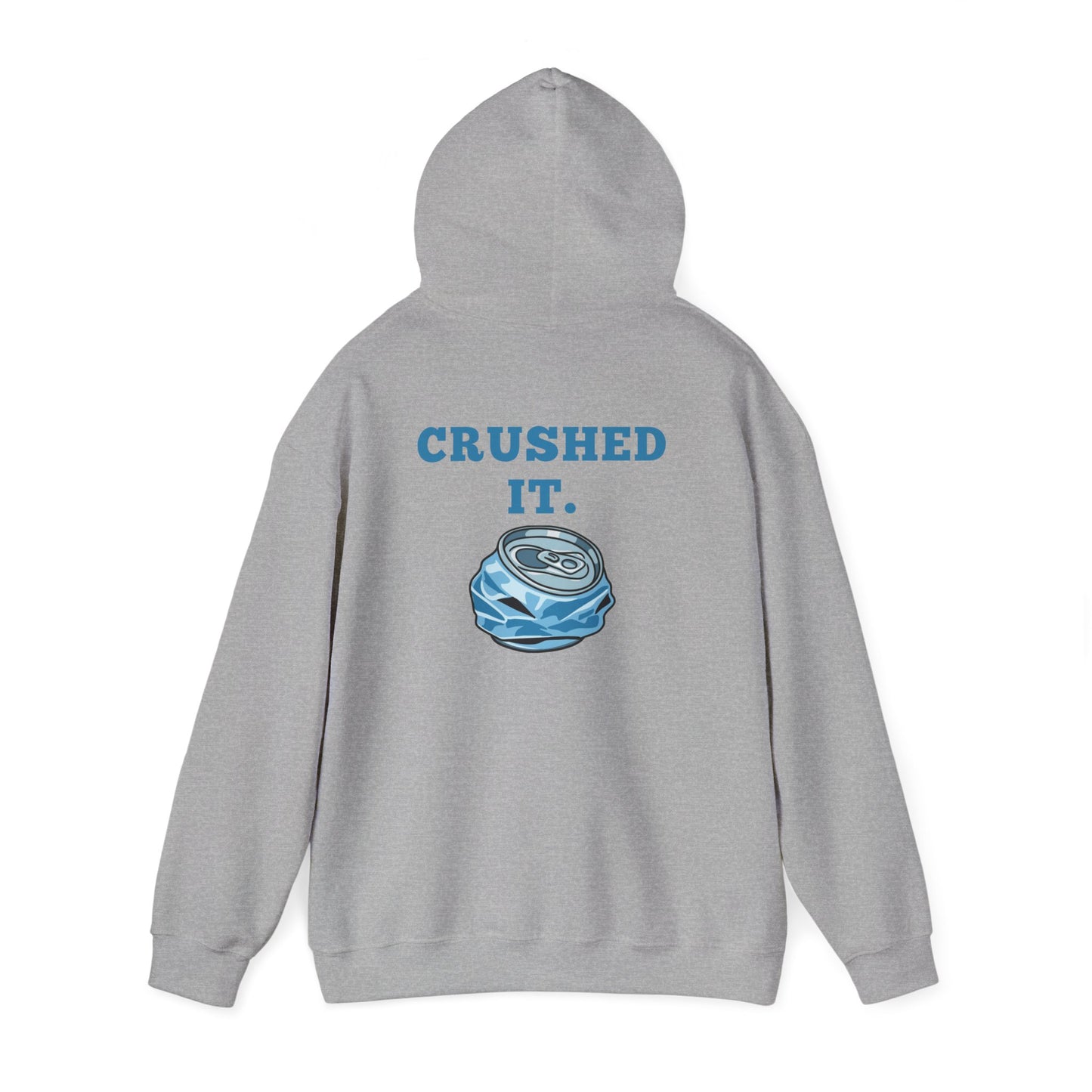 Crushed It Hoodie — Retro Crushed Can Graphic Pullover