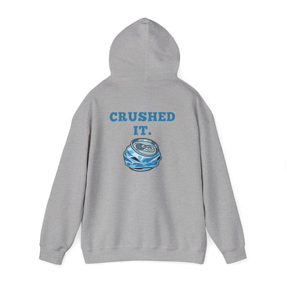 Crushed It Hoodie — Retro Crushed Can Graphic Pullover