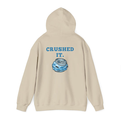 Crushed It Hoodie — Retro Crushed Can Graphic Pullover