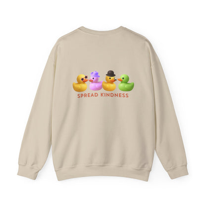 Spread Kindness Sweatshirt — Cute Rubber Duck Crewneck