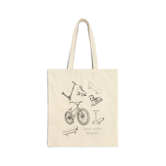 Just Keep Moving Canvas Tote Bag