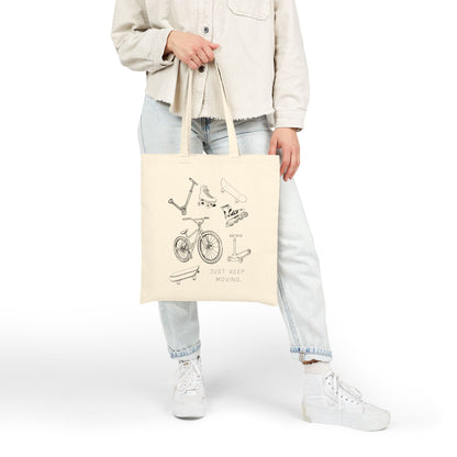 Just Keep Moving Canvas Tote Bag