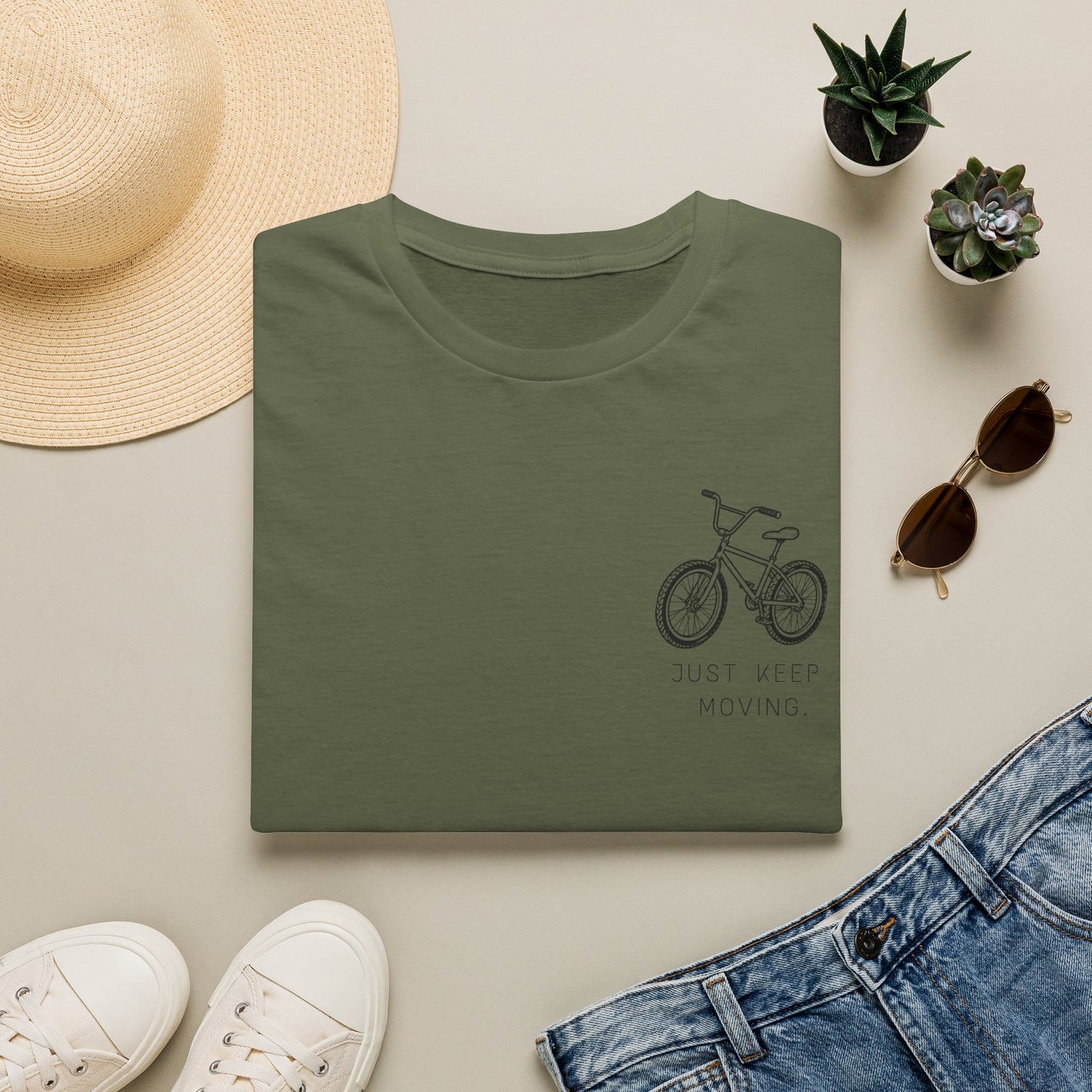 Just Keep Moving Motivational T-shirt