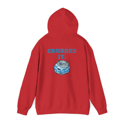 Crushed It Hoodie — Retro Crushed Can Graphic Pullover