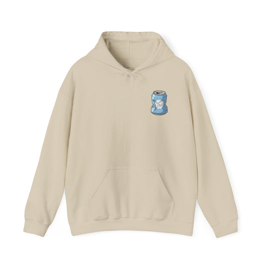 Crushed It Hoodie — Retro Crushed Can Graphic Pullover