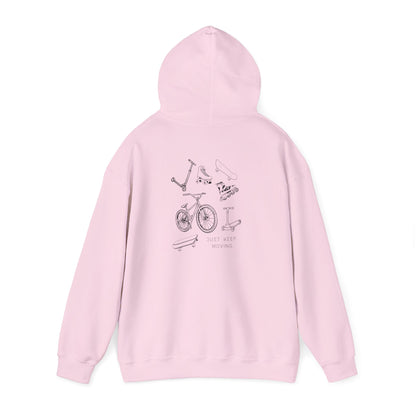 Just Keep Moving  Motivational Hoodie