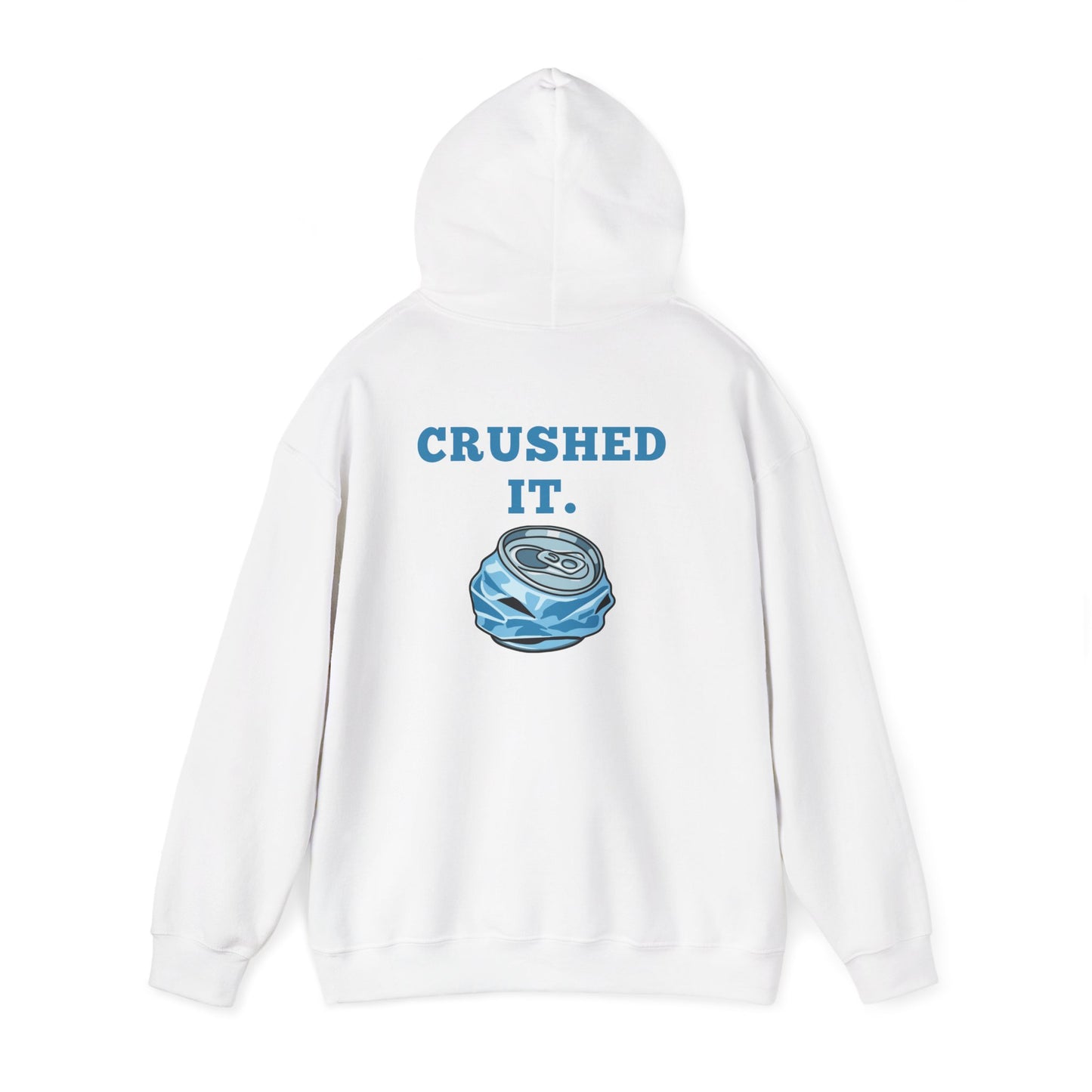 Crushed It Hoodie — Retro Crushed Can Graphic Pullover