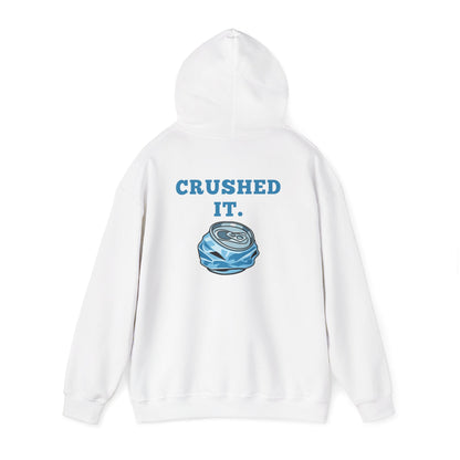 Crushed It Hoodie — Retro Crushed Can Graphic Pullover