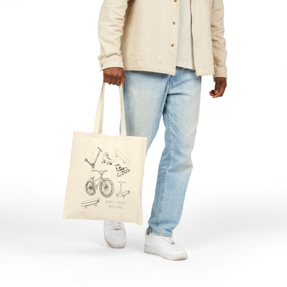 Just Keep Moving Canvas Tote Bag