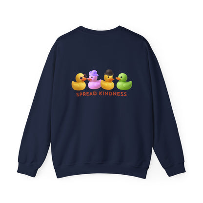 Spread Kindness Sweatshirt — Cute Rubber Duck Crewneck