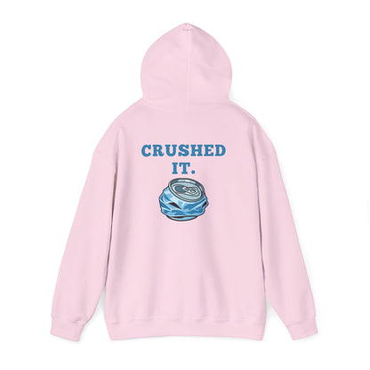 Crushed It Hoodie — Retro Crushed Can Graphic Pullover