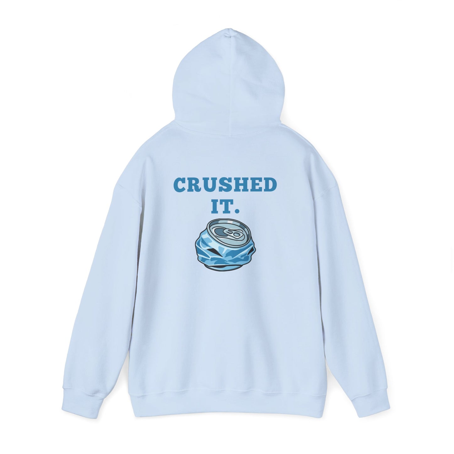 Crushed It Hoodie — Retro Crushed Can Graphic Pullover