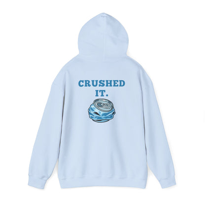 Crushed It Hoodie — Retro Crushed Can Graphic Pullover